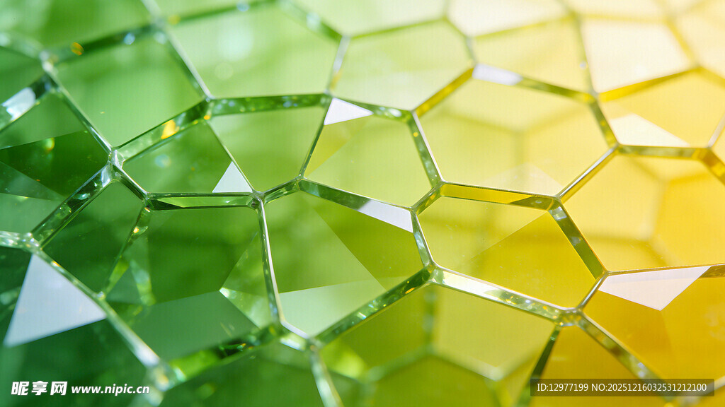 多彩六边形玻璃纹理图案