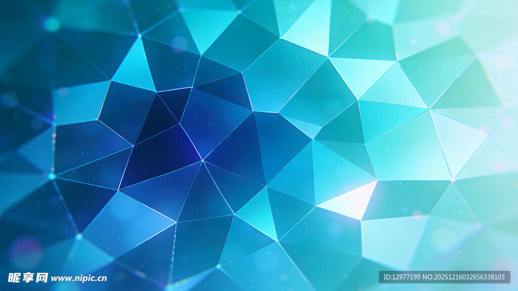 蓝色多边形几何抽象背景