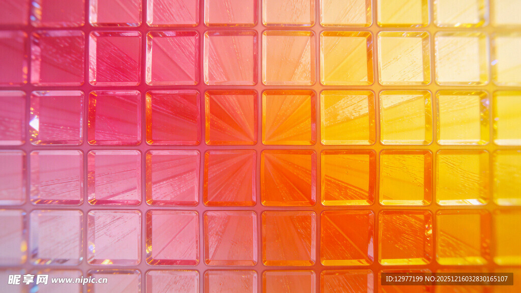 多彩渐变方形马赛克背景