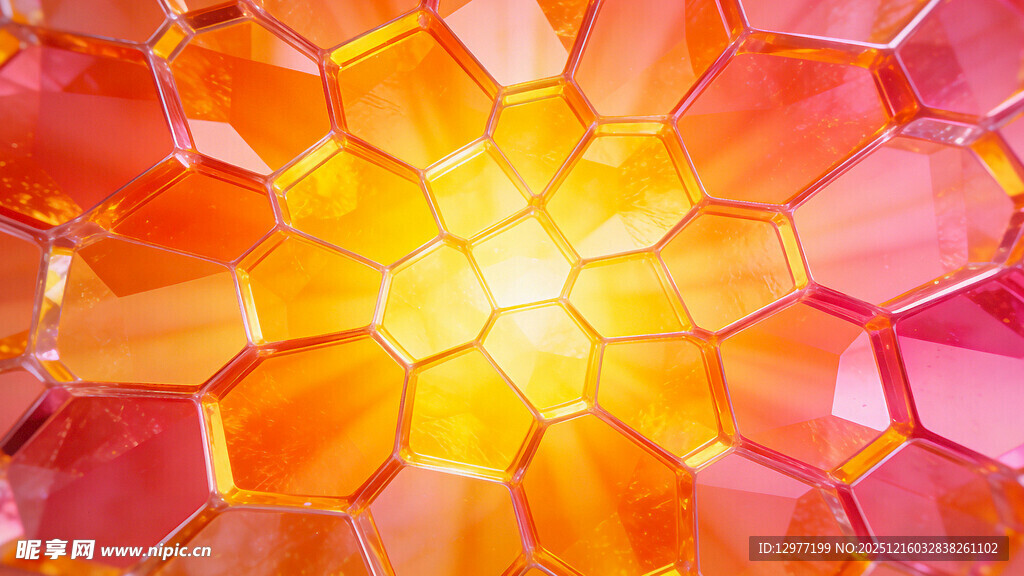 绚丽多彩的几何拼接图案