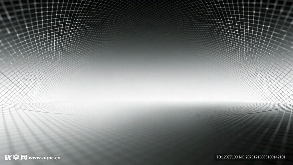黑白网格渐变科技背景图