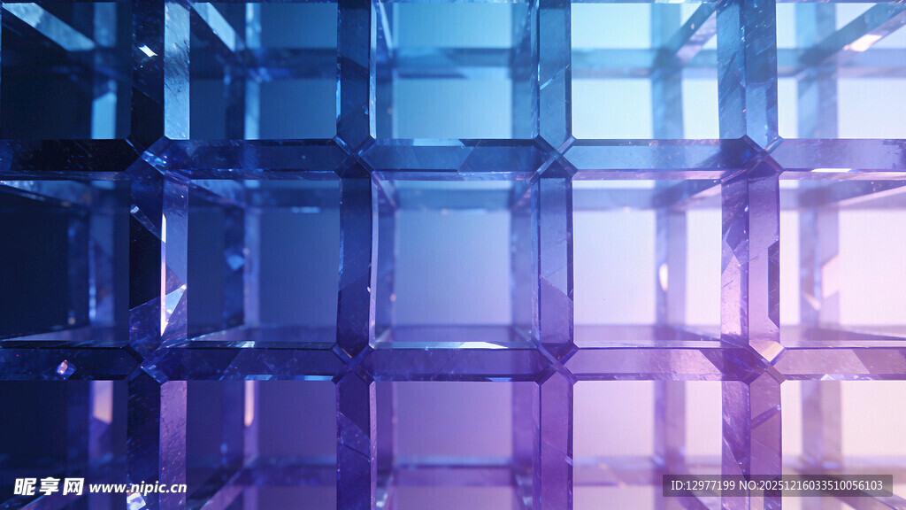 科技感蓝色方块光影背景