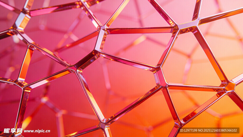 绚丽多彩的几何玻璃图案