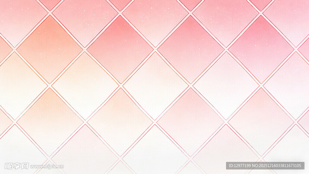 渐变粉色菱形几何背景图
