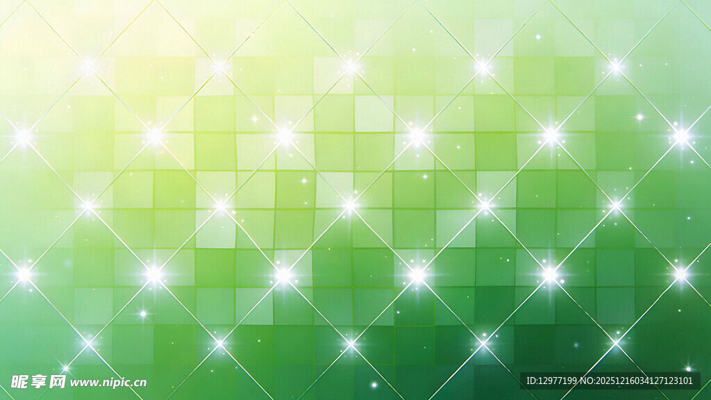 绿色炫光方格背景图案