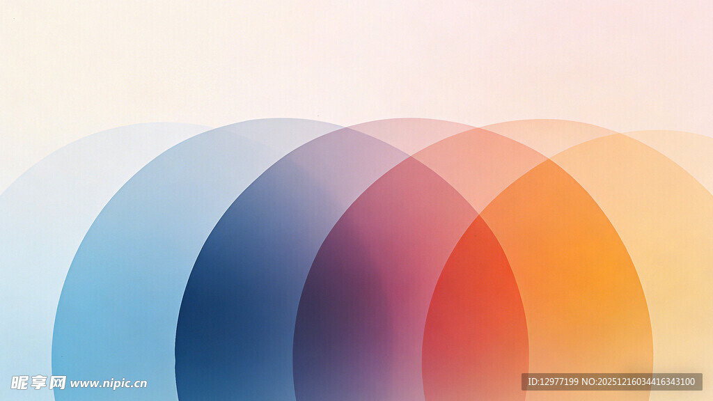 多彩渐变弧形图案背景