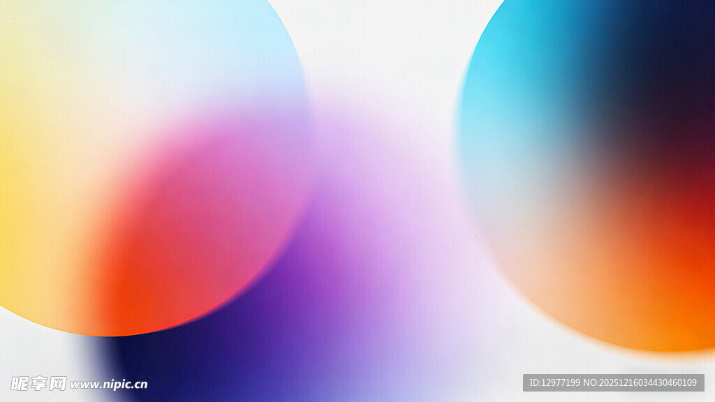 多彩渐变圆形抽象背景图
