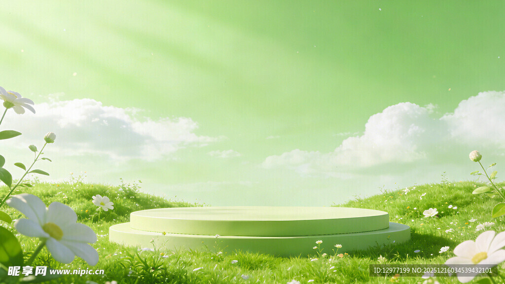 清新绿野自然风光图