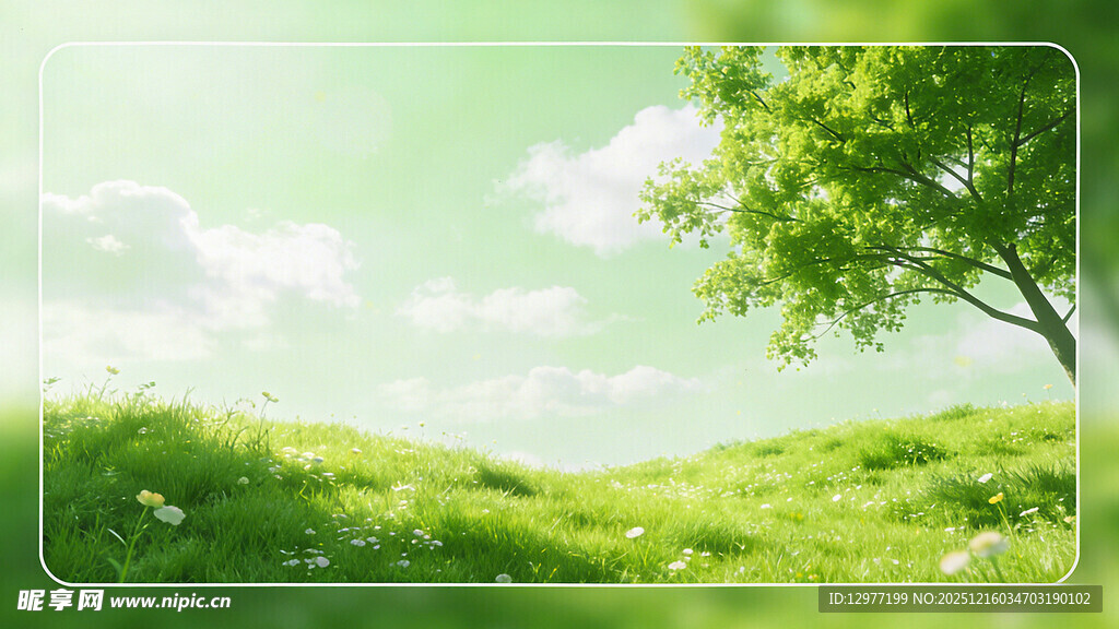 绿意盎然的自然风景画面