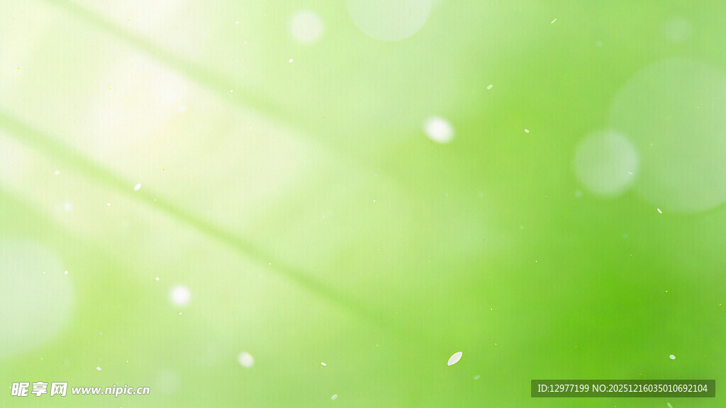 清新绿色梦幻光斑背景图
