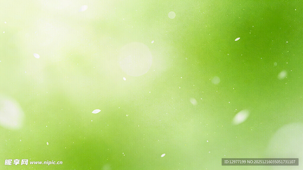 清新绿色光斑梦幻背景