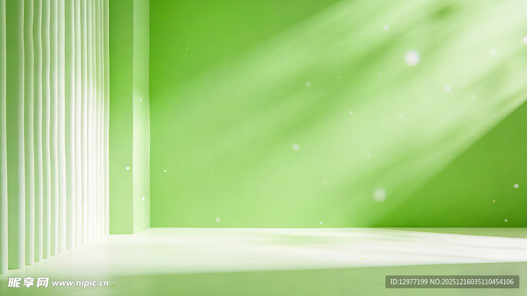 清新绿色光影背景画面