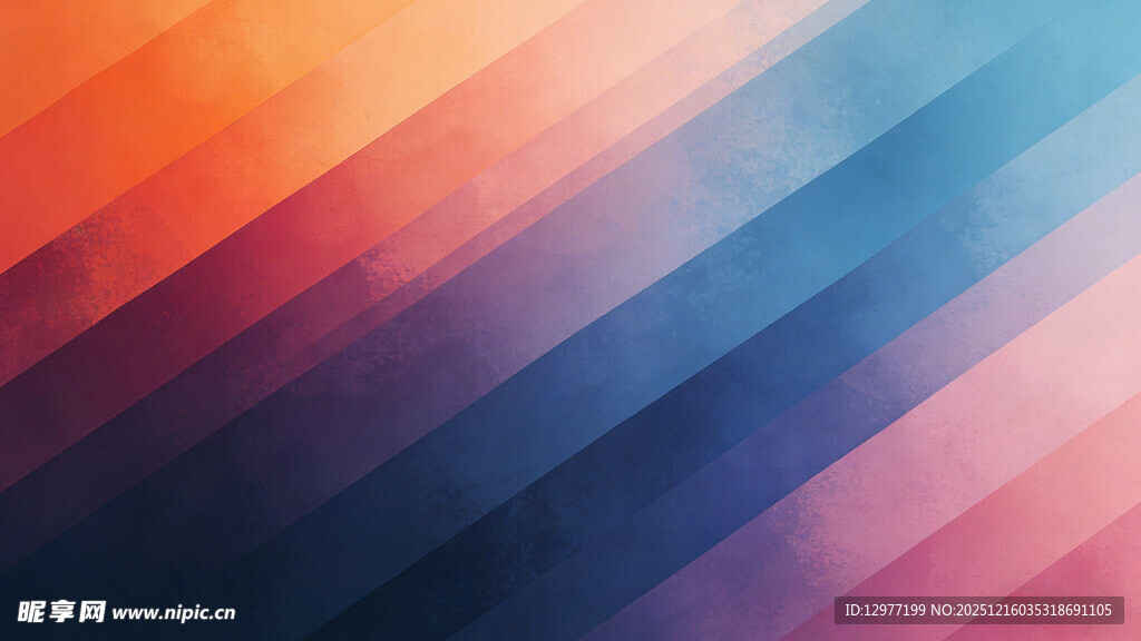 多彩渐变几何条纹背景图