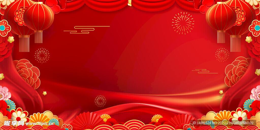 红色背景