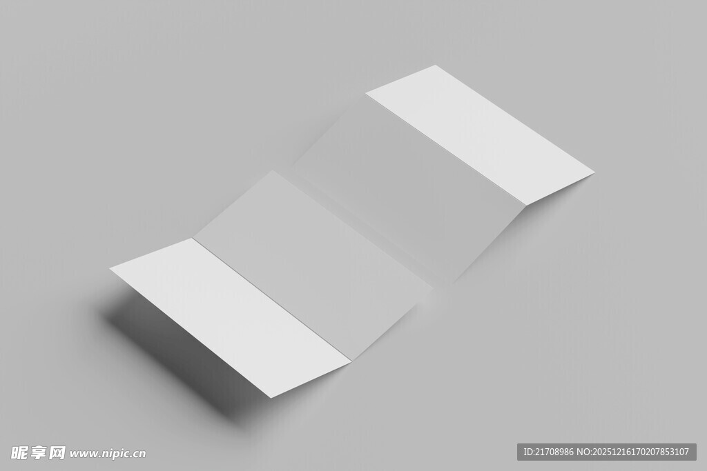 空白折叠宣传册样机