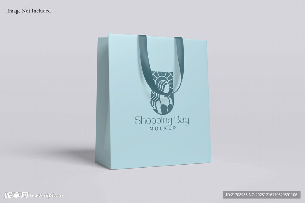 浅蓝色手提袋展示图
