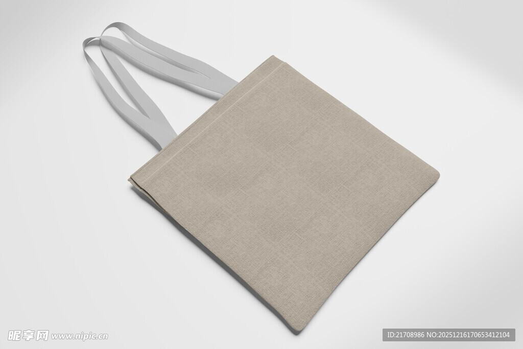 浅米色简约手提帆布袋