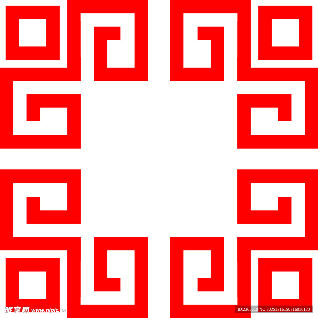 中式红框图案