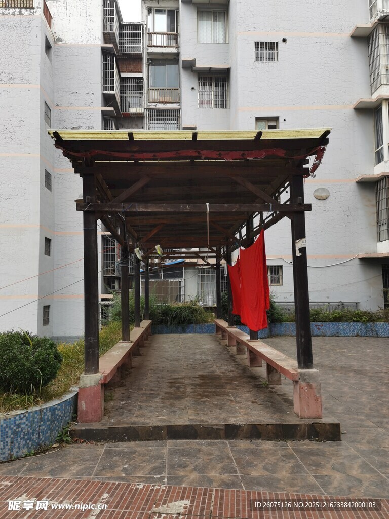 中式长廊建筑景观