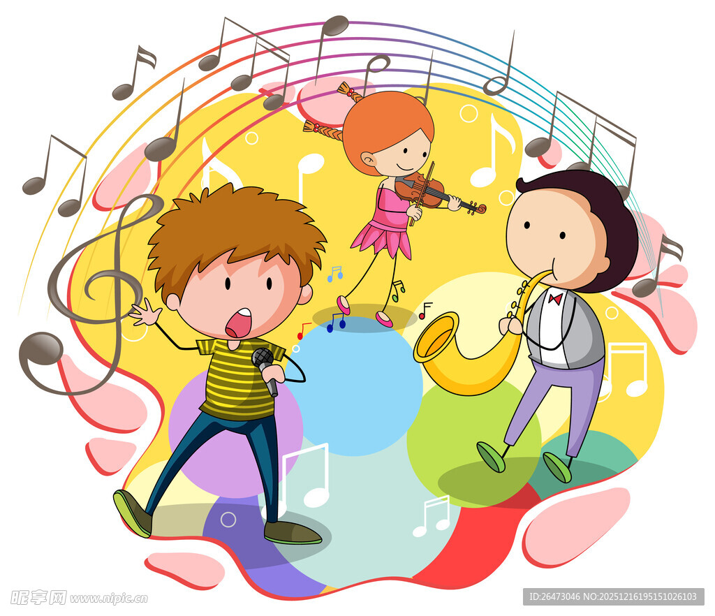儿童音乐插图