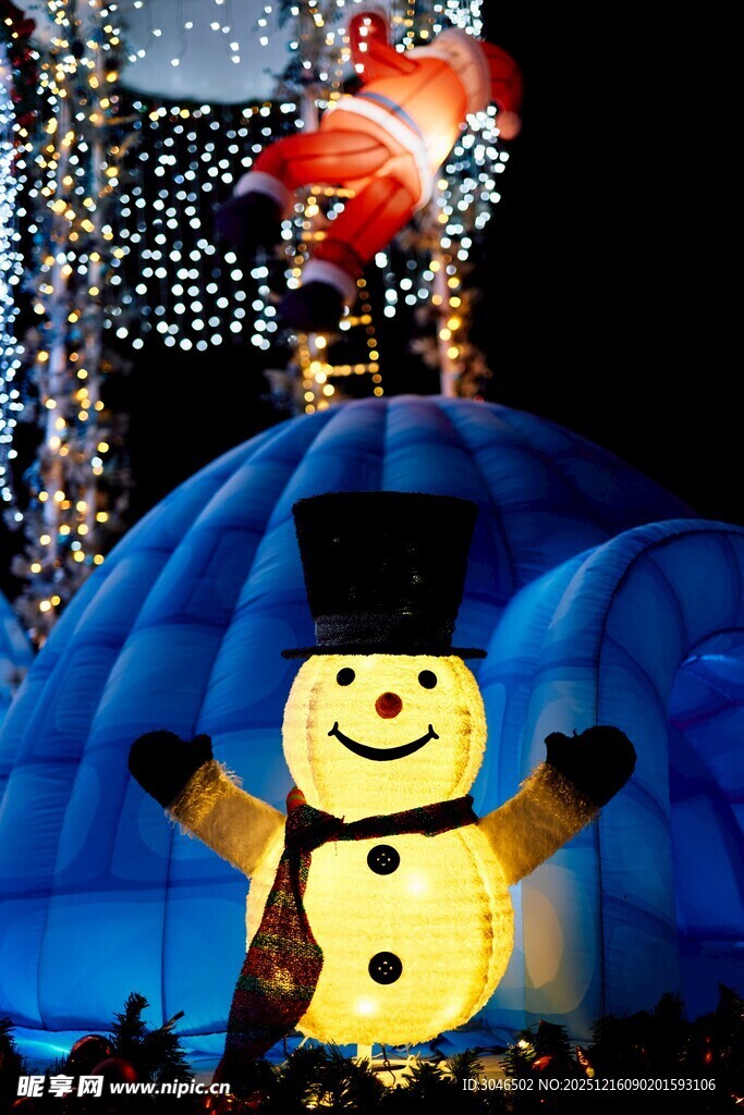圣诞雪人充气装饰