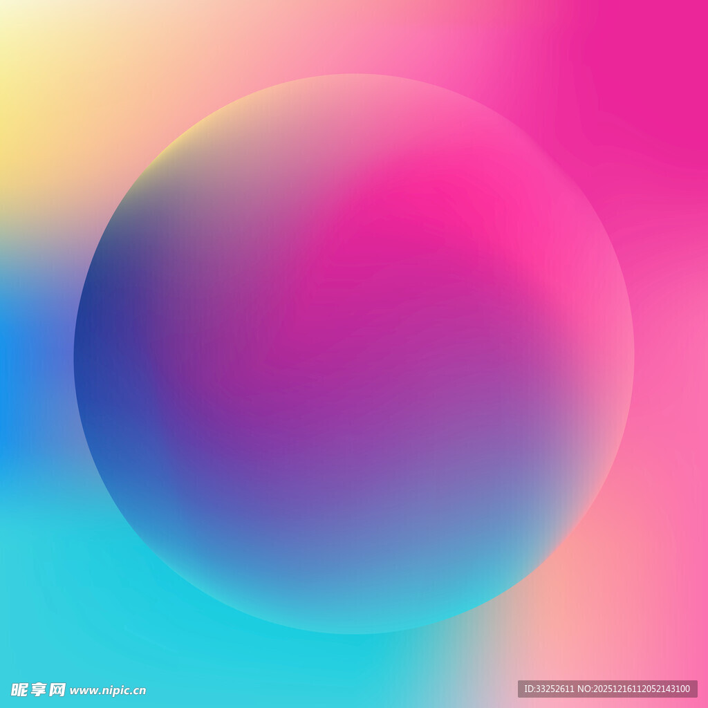 梦幻渐变色彩球体背景