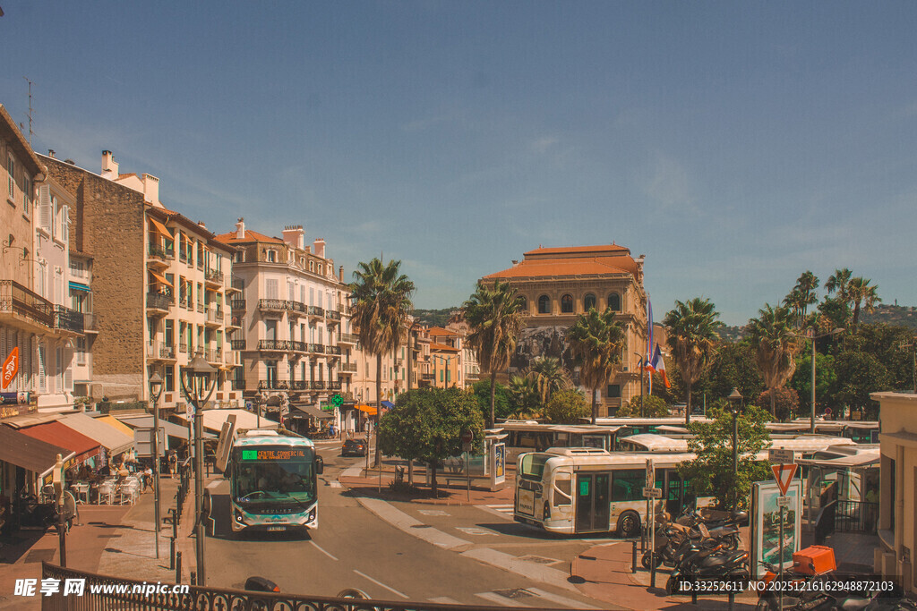 欧洲小镇街景风光