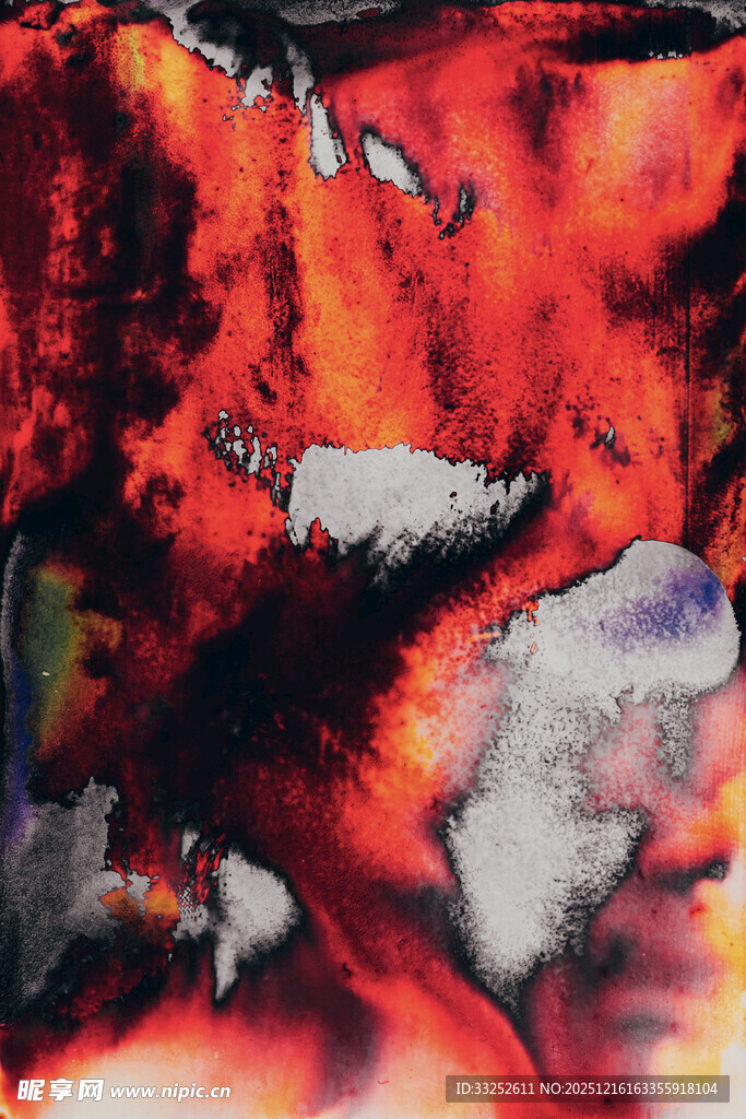 抽象红色艺术纹理画面