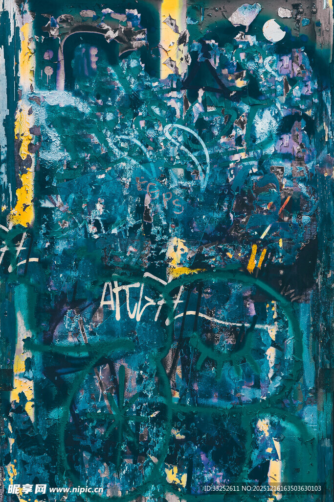 抽象蓝绿交织艺术纹理图