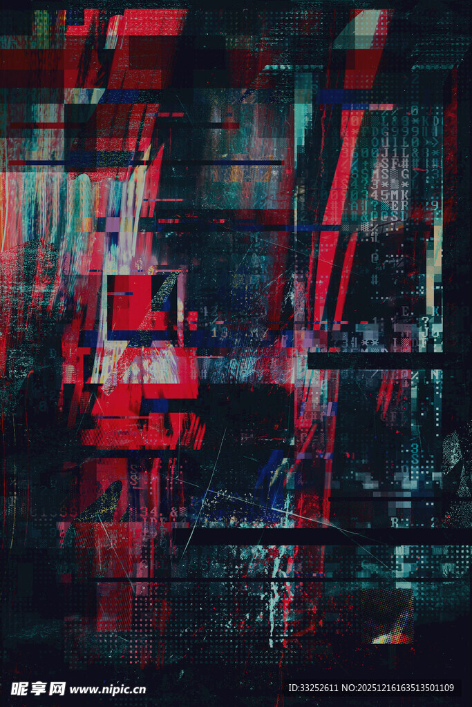 抽象城市夜景艺术画作