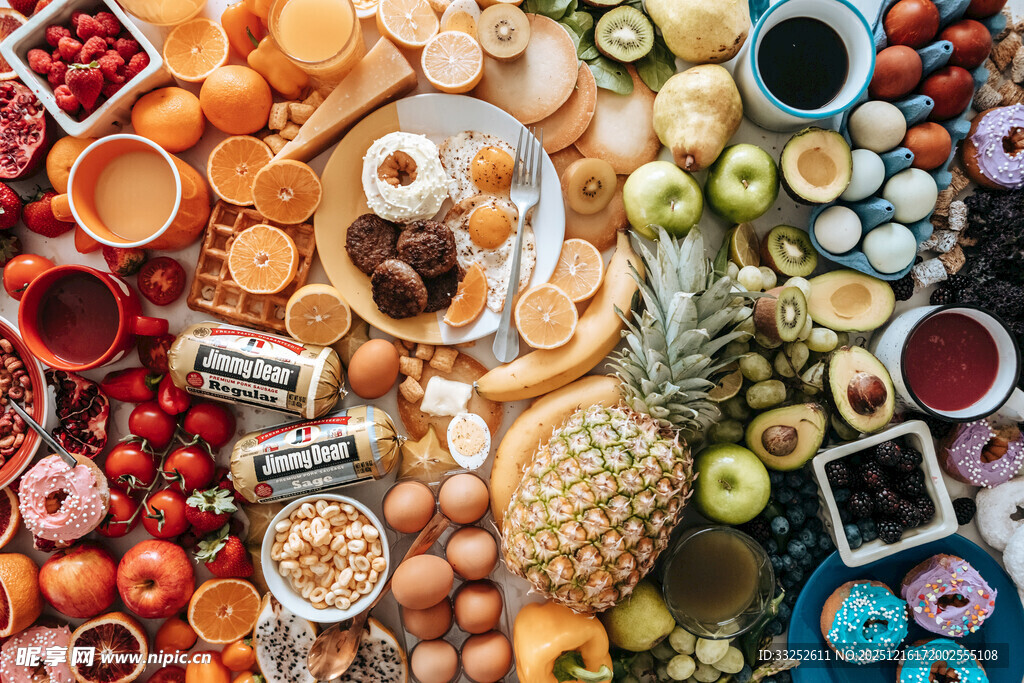 缤纷多彩的各类新鲜食材