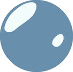 蓝色卡通圆球图标