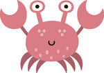 可爱卡通小螃蟹形象