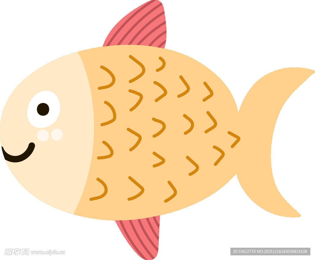 可爱卡通金鱼形象