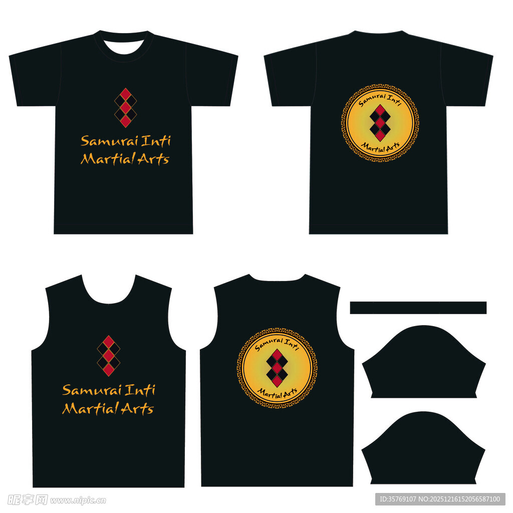 黑色T恤设计方案展示
