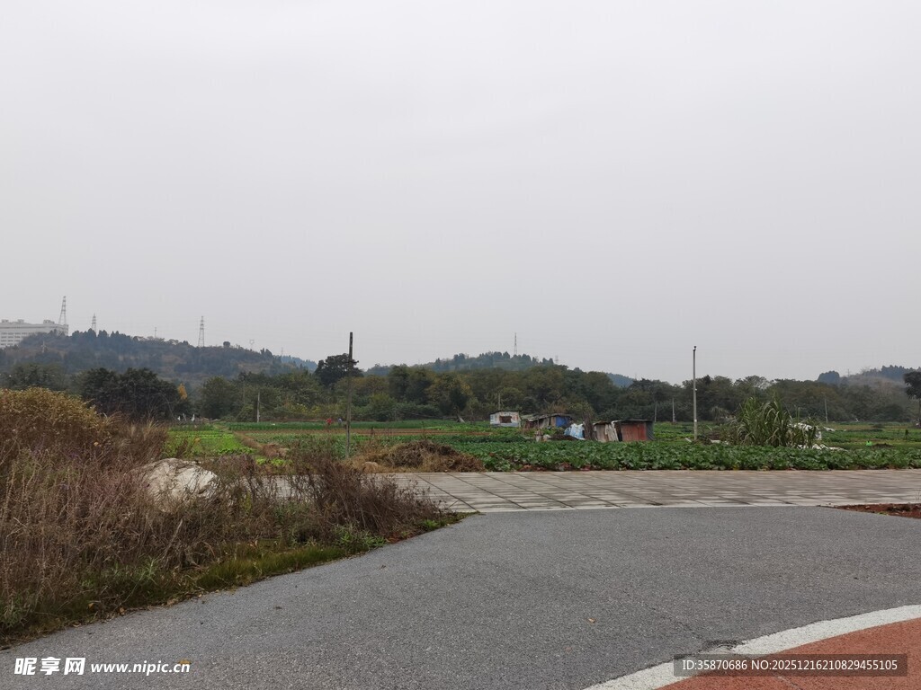 郊外空旷道路风景