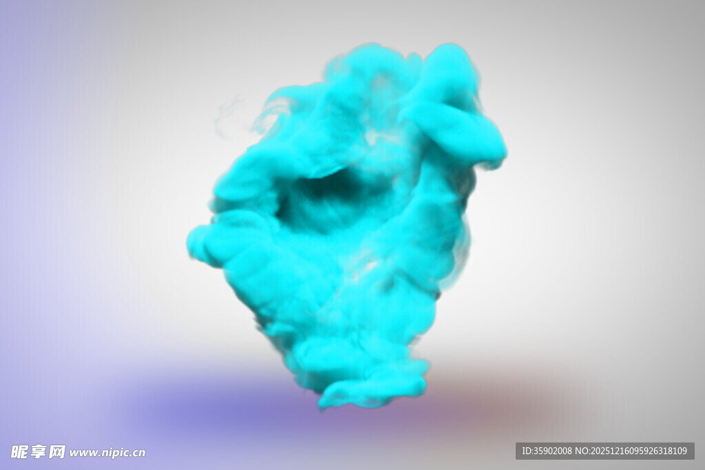 蓝绿色矿石晶体特写