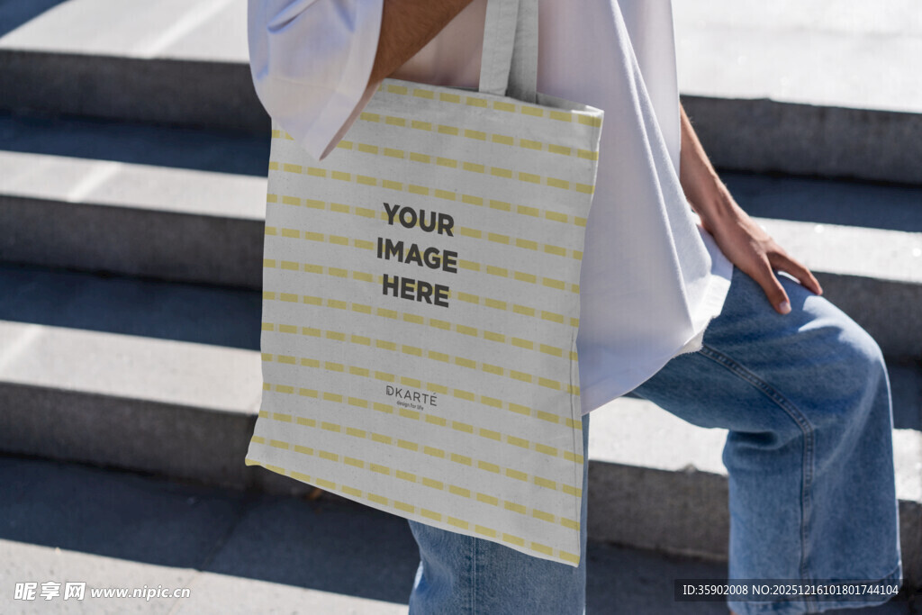 时尚手提帆布袋样机模板