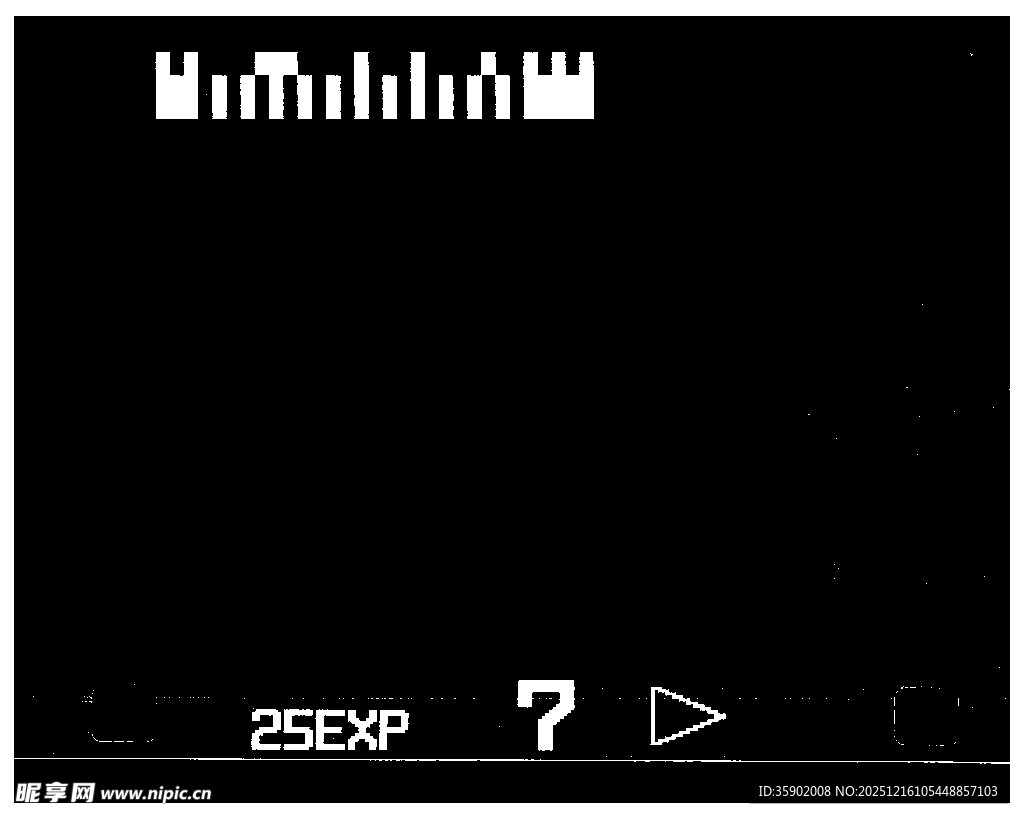 黑白音乐播放界面元素