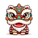 可爱卡通舞狮形象