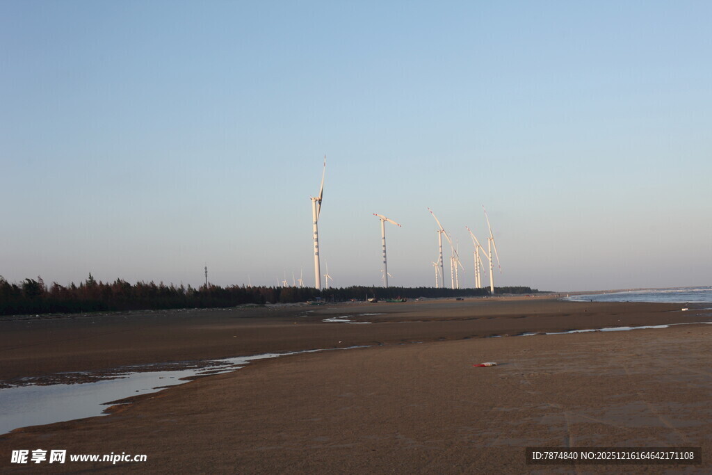海边风力发电场景观