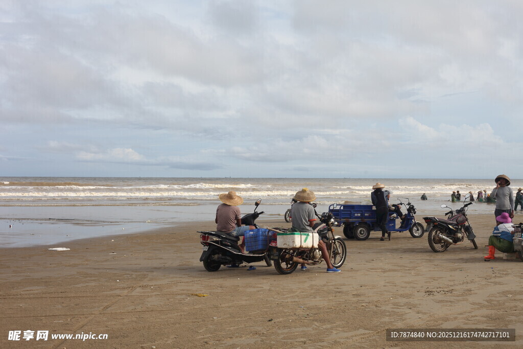 沙滩上的摩托车聚会