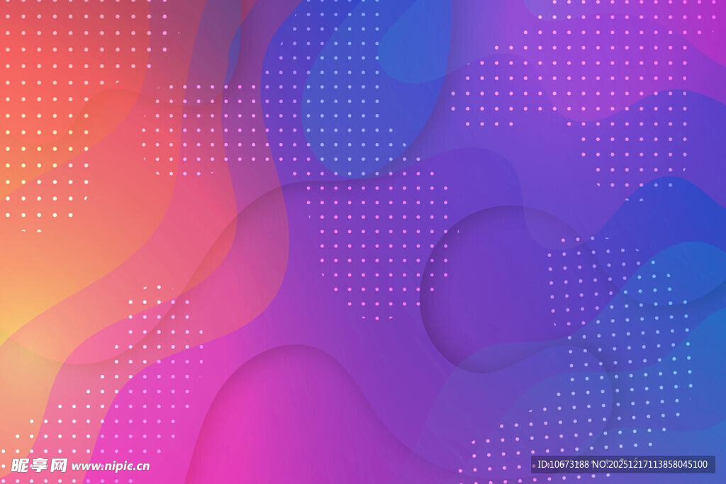 梦幻渐变波点背景图案