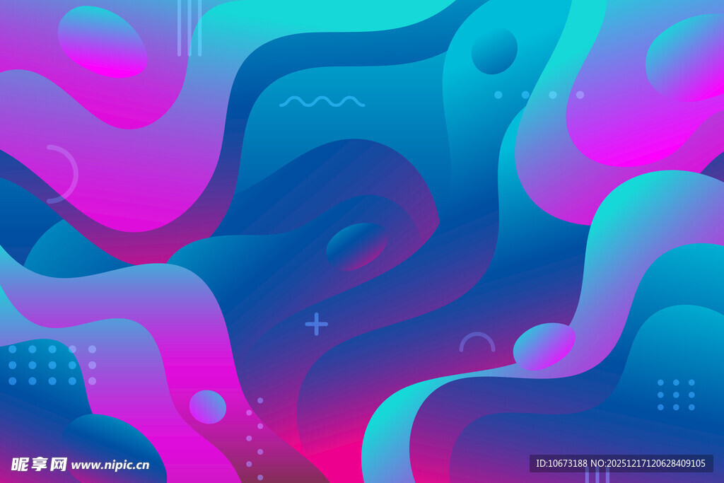 梦幻渐变流体抽象背景图