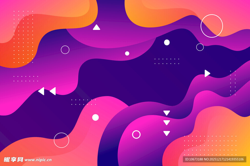 梦幻渐变流体抽象背景图