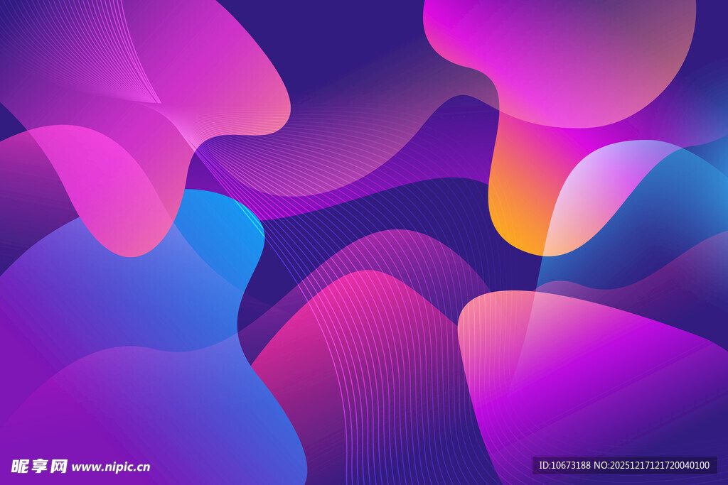 梦幻渐变流体抽象背景图