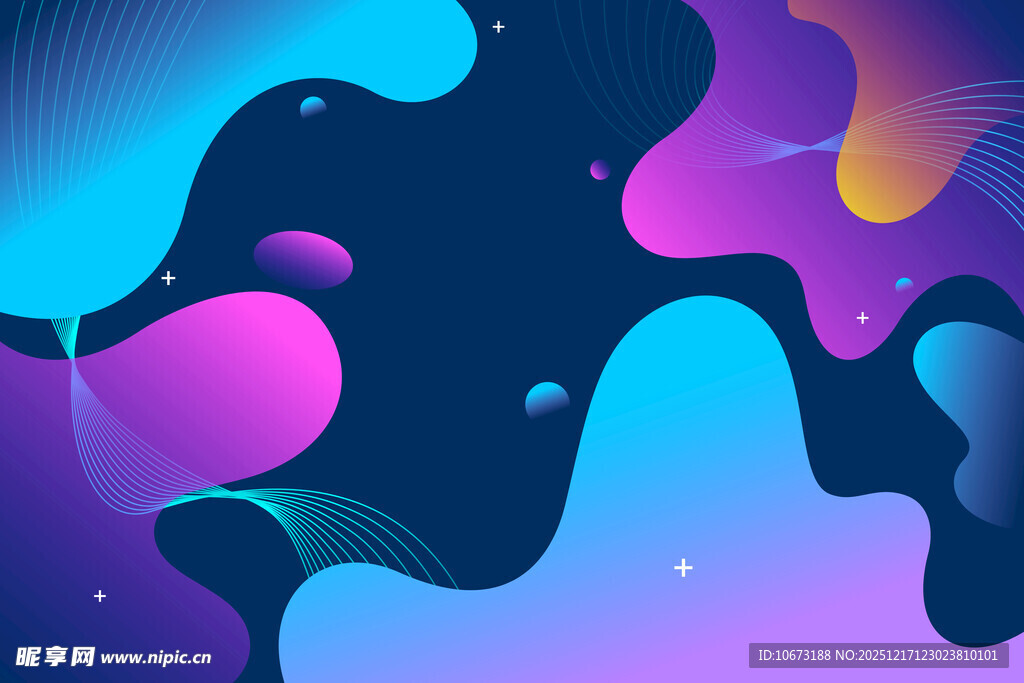 梦幻流体渐变抽象背景图