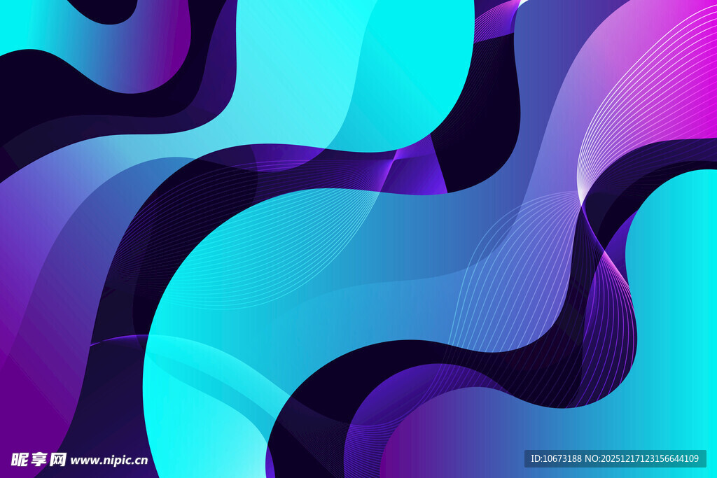 炫彩流动渐变抽象背景图