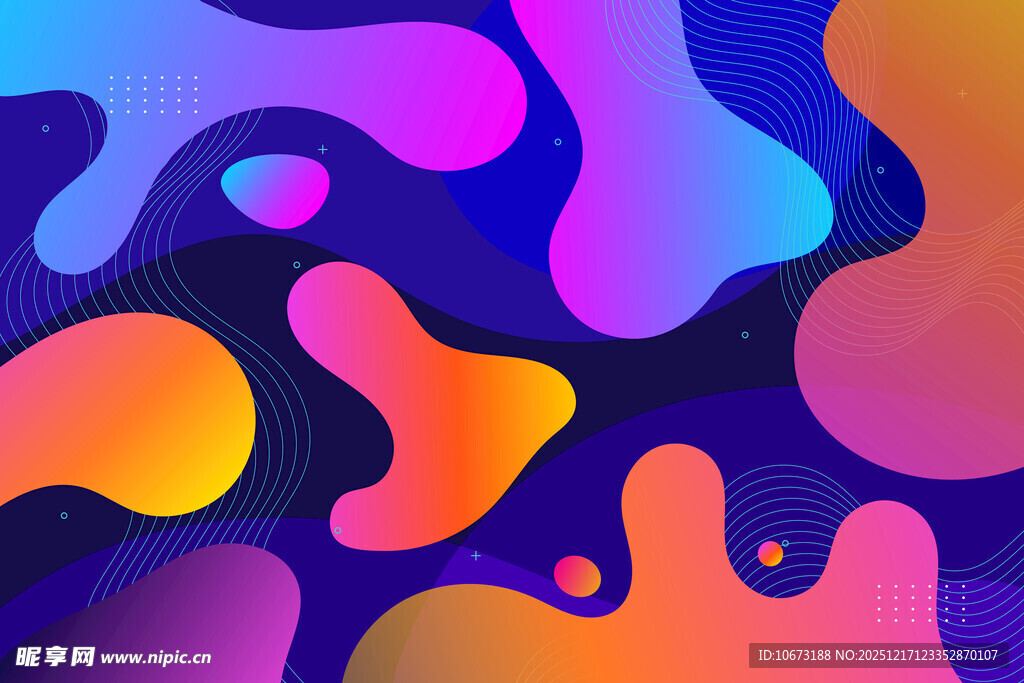 梦幻流体渐变图案背景