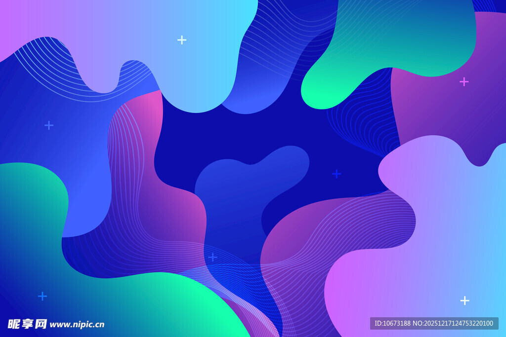 梦幻渐变流体抽象背景图